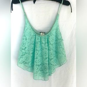 Flowing lace crop top